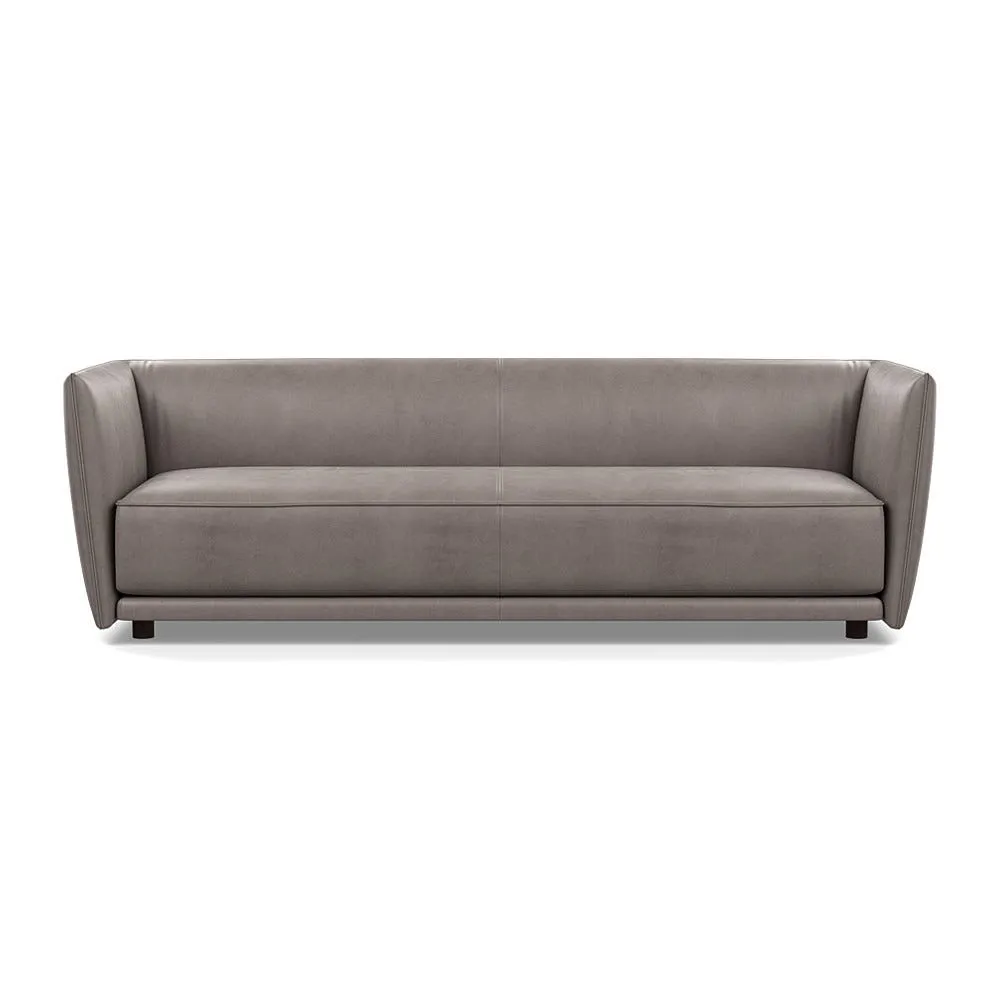 Heal's Valley 4 Seater Sofa Daino Elephant Walnut Stain Feet 1