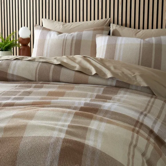 Molton Waffle Check Polycotton Duvet Cover & Pillowcase Set 4