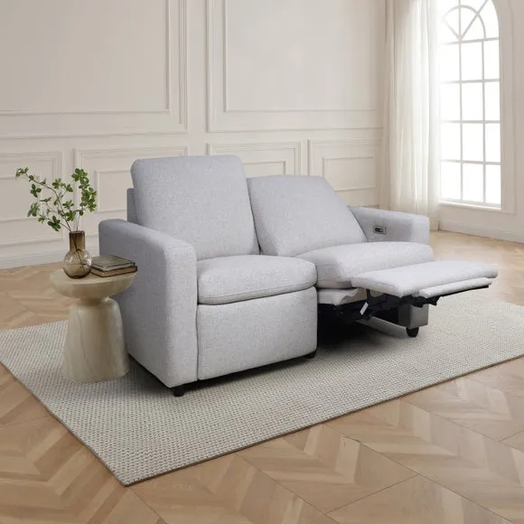 Zaria Boxy Basketweave Power Recliner 2 Seater Sofa 3