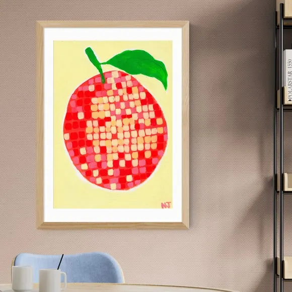 East End Prints Disco Orange Framed Print 1