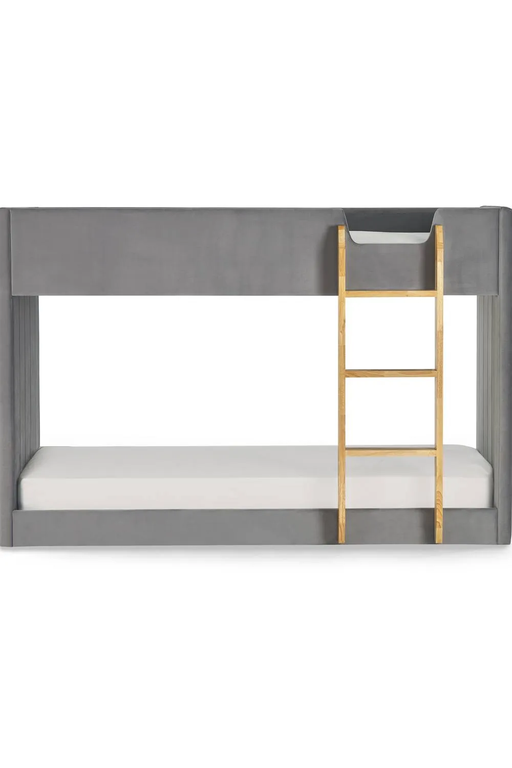 Julian Bowen Daytona Single Grey Velvet Bunk Bed 3