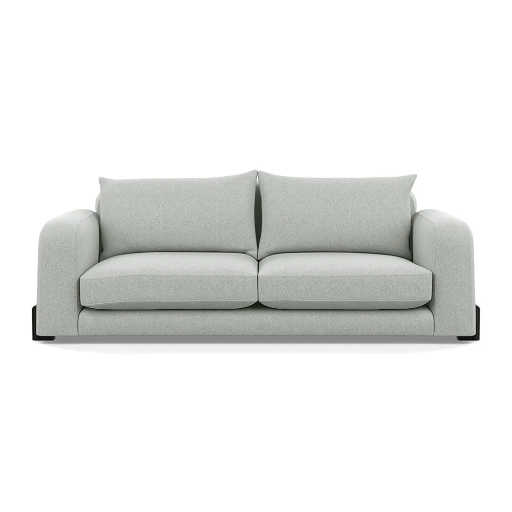 Heal's Nuvola 4 Seater Sofa Melton Wool Limestone Black Beech Feet 1