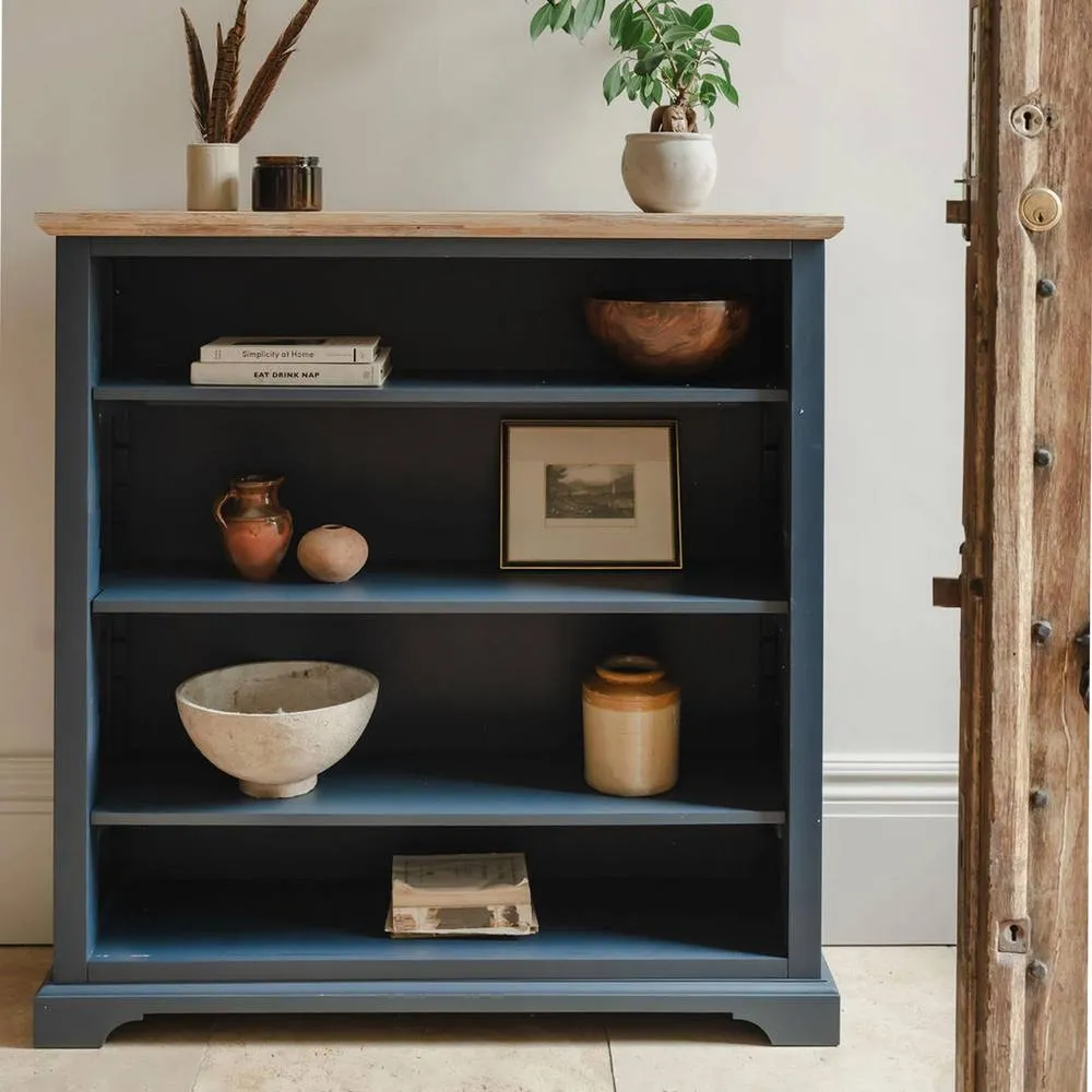 Statement Furniture Florence Bookcase with Adjustable Shelves, Fully Assembled Bookshelf in Navy 2