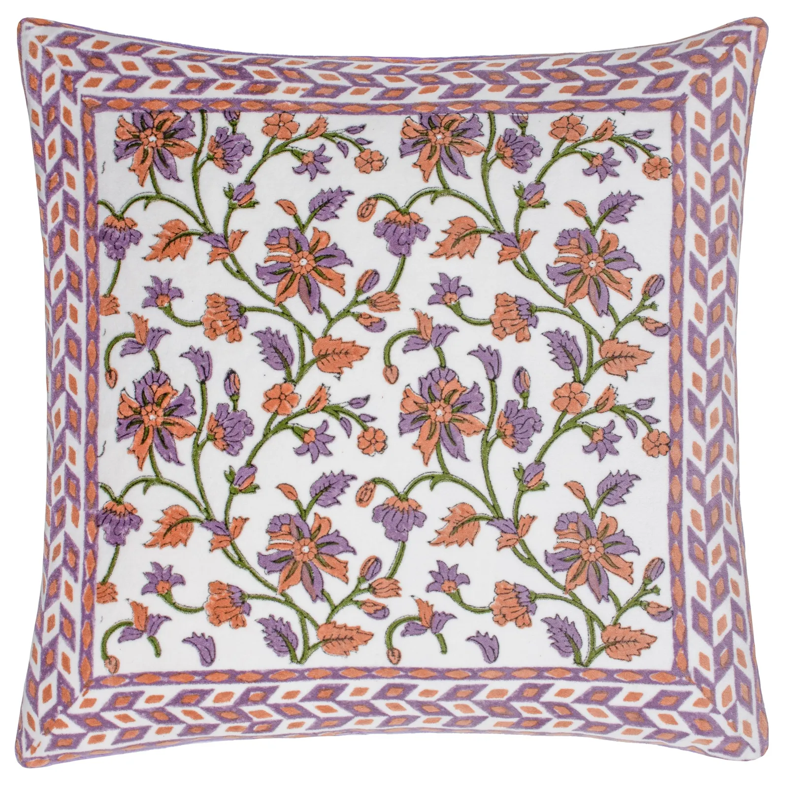 Paoletti Mentera 100% Cotton Floral Cushion in Lilac 2