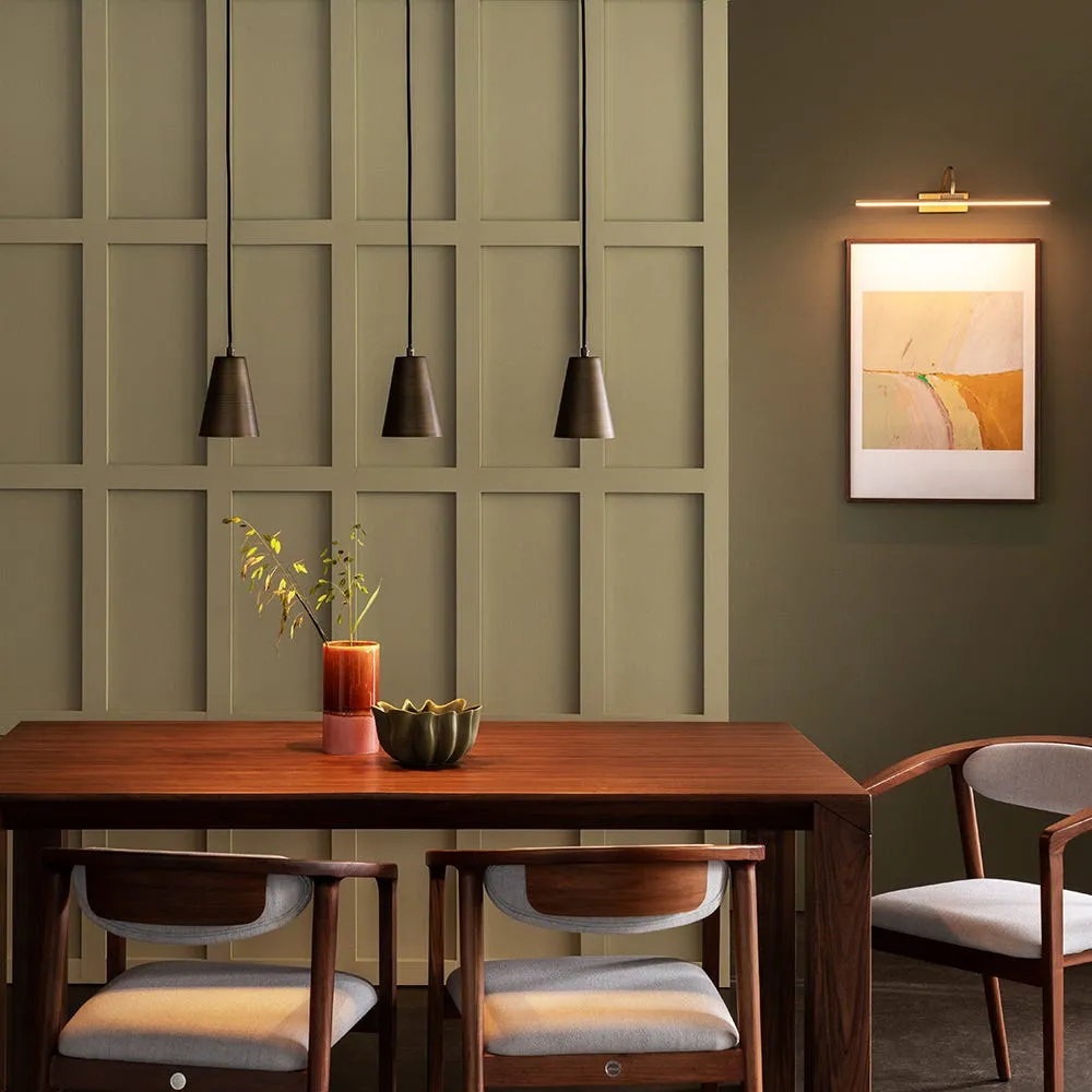Heal's Picture LED Wall Light Brushed Gold 50cm 4