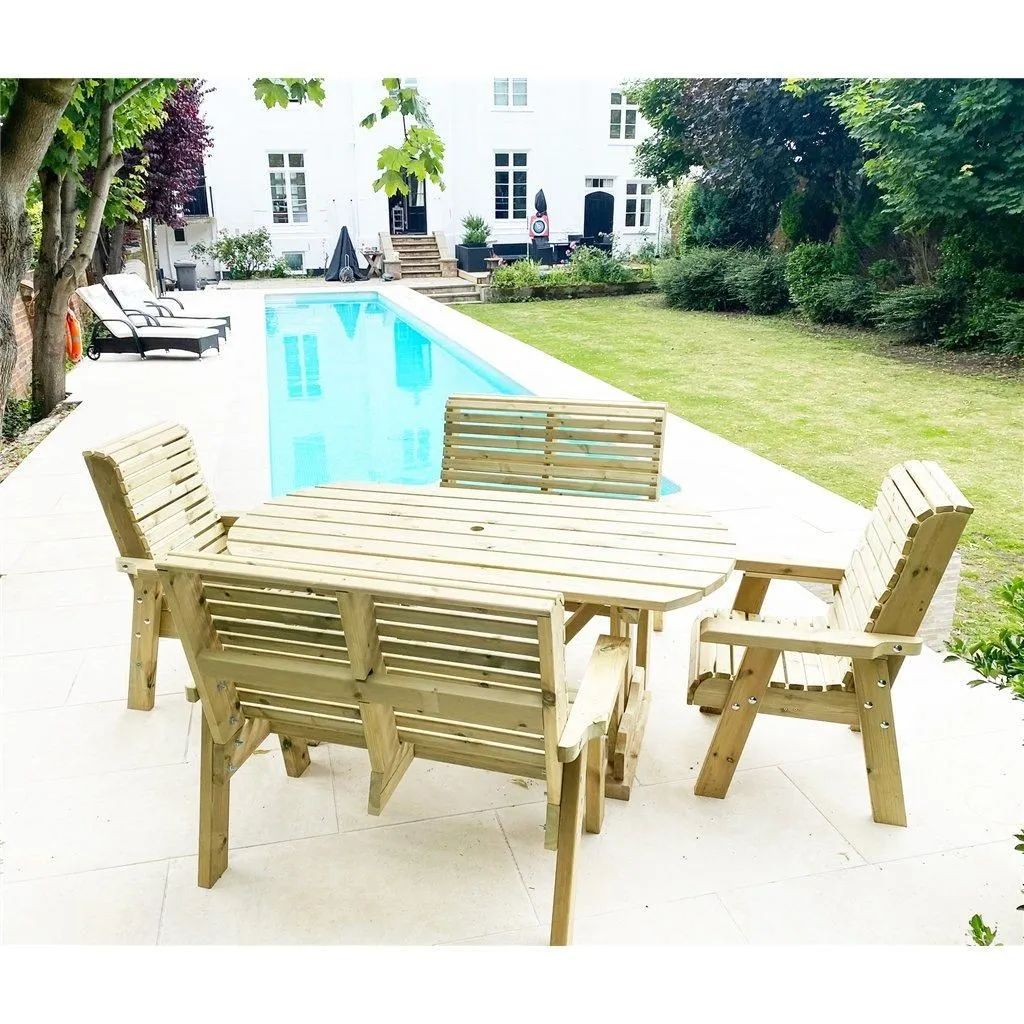 Marlborough Heavy Duty Table & Chair Set (8 Seater) in Natural 2