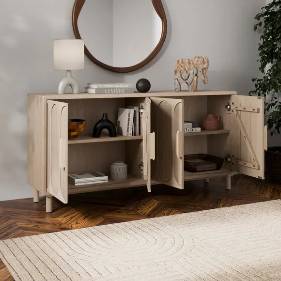 Khari 4 Door Large Sideboard, Mango Wood 2