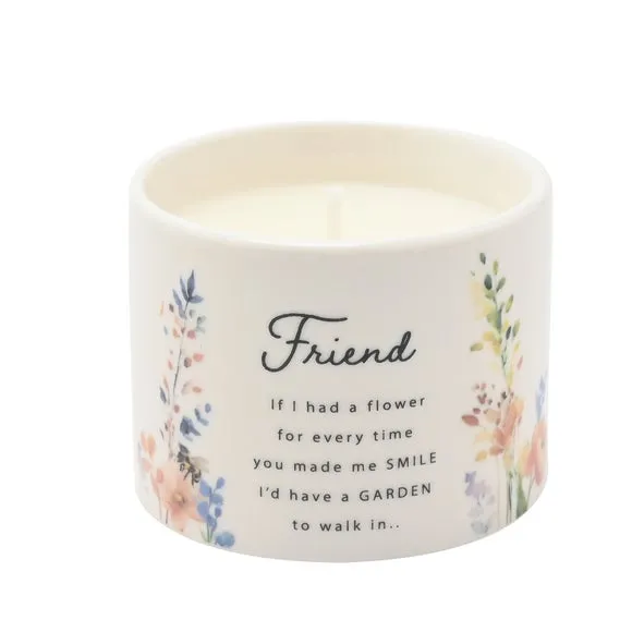 The Cottage Garden Ceramic Candle 100g Friend, Multi 3