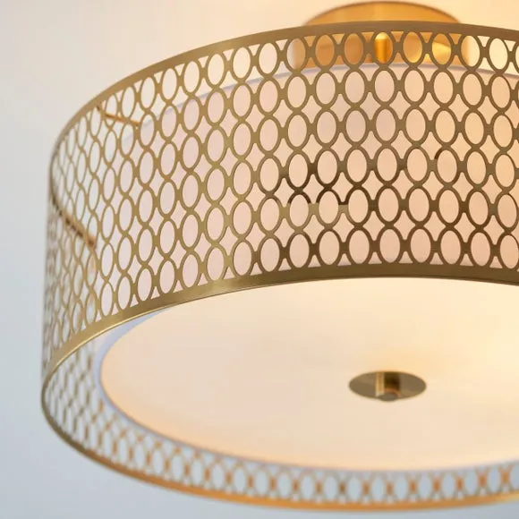 Return - Vogue Toina 3 Light Flush Ceiling Light, Flush 4