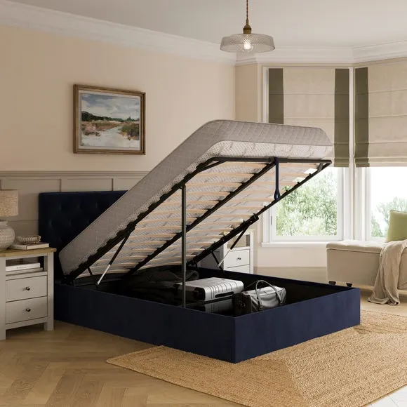 Emberly Velvet Ottoman Bed Frame 3