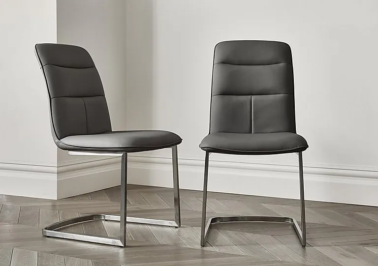 Cashmere Set of 4 Dining Chairs - Charcoal