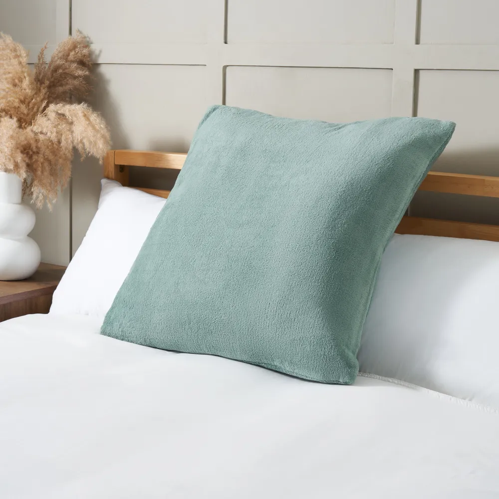 Large Microfleece Cushion, Silt Green 1