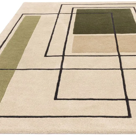 Asiatic Reef Outline Khaki Wool Rug 5