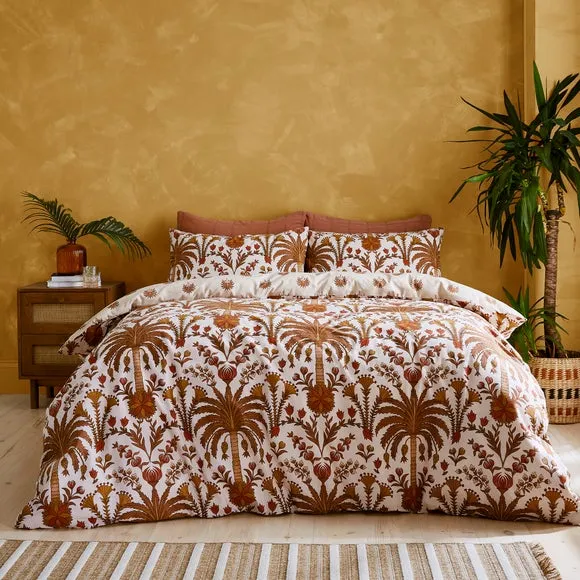 Palma Tropics 100% Cotton Duvet Cover and Pillowcase Set 1
