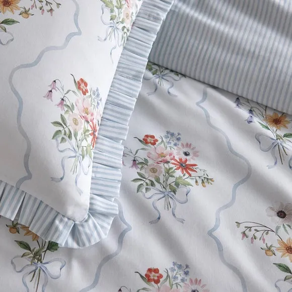 Appletree Floral Bouquet 100% Cotton Duvet Cover & Pillowcase Set 3
