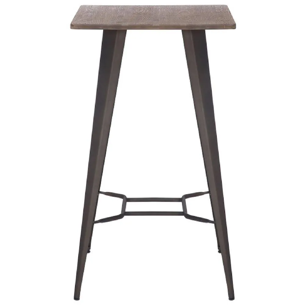 netfurniture Mayfair Rustic Square Bar Table in Black 4