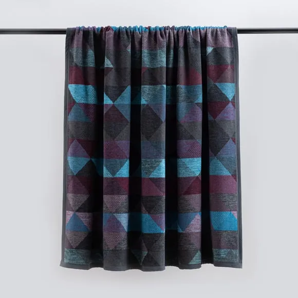 Super Soft Geo Purple Throw Blanket 2