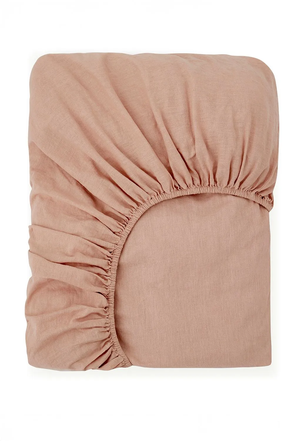 Martex Touch of Linen Fitted Sheet in Pale Pink 3
