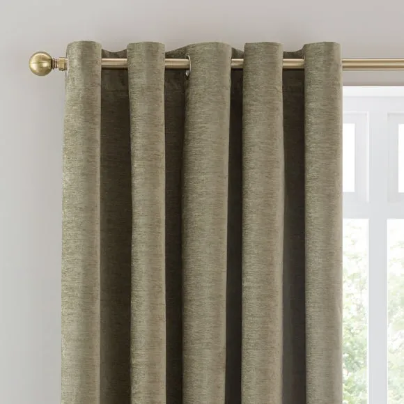 Genoa Chenille Blackout Eyelet Curtains 1