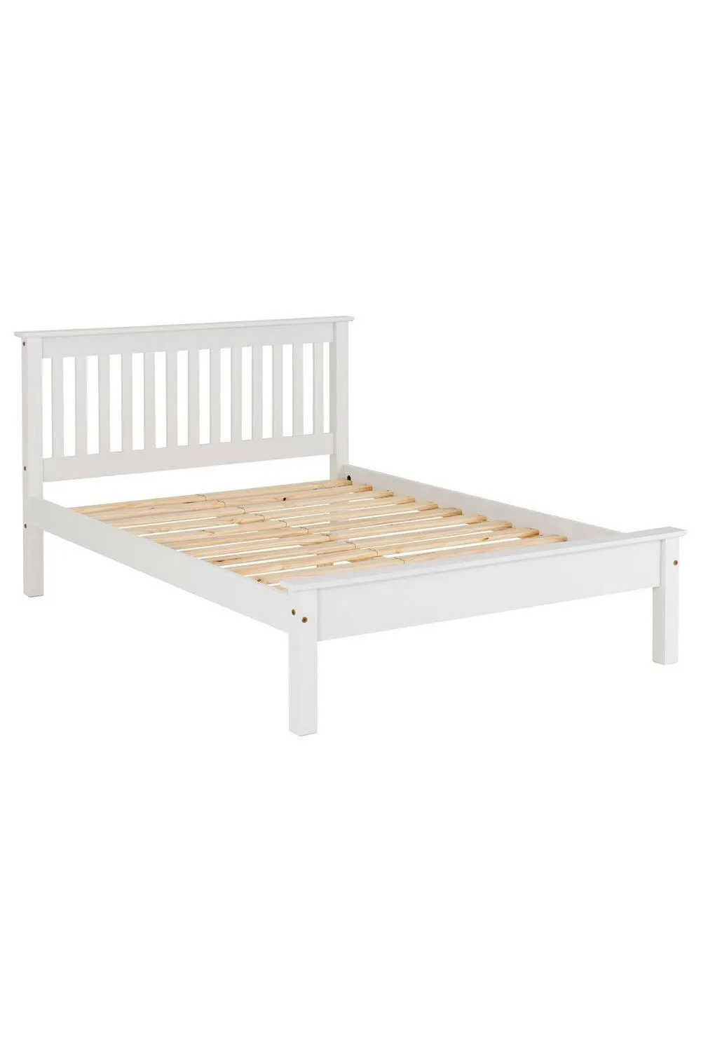 Seconique Monaco 5' King Bed Low Foot End in White 2