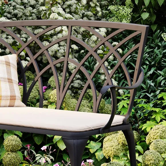 Cast Aluminium 2 Seater Bench 2