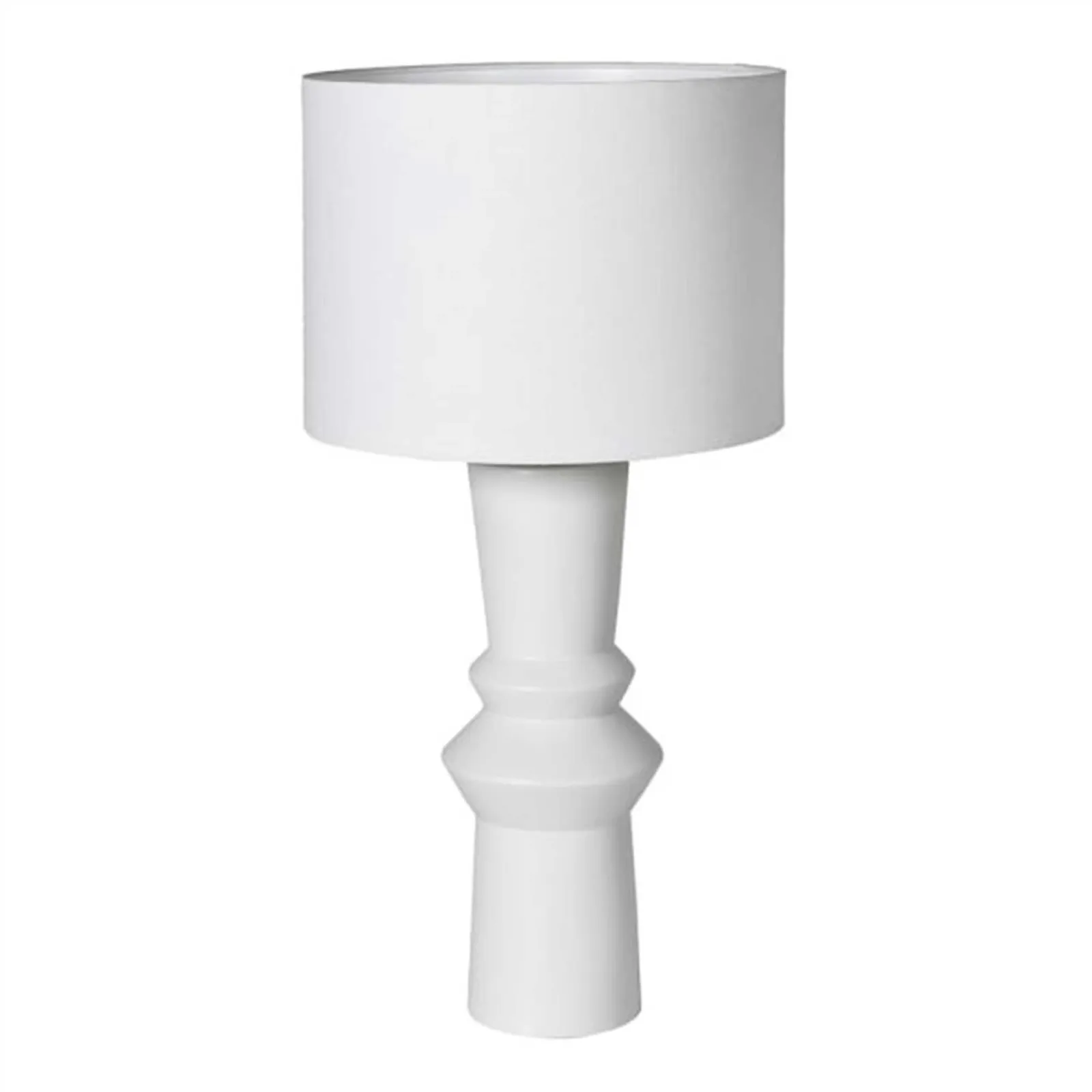 White Abstract Shaped Table Lamp Ceramic | Barker & Stonehouse
