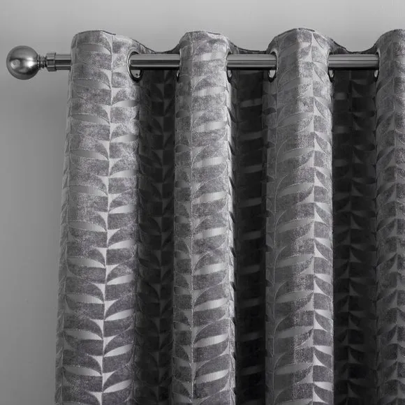 Curtina Kendal Jacquard Eyelet Curtains 1