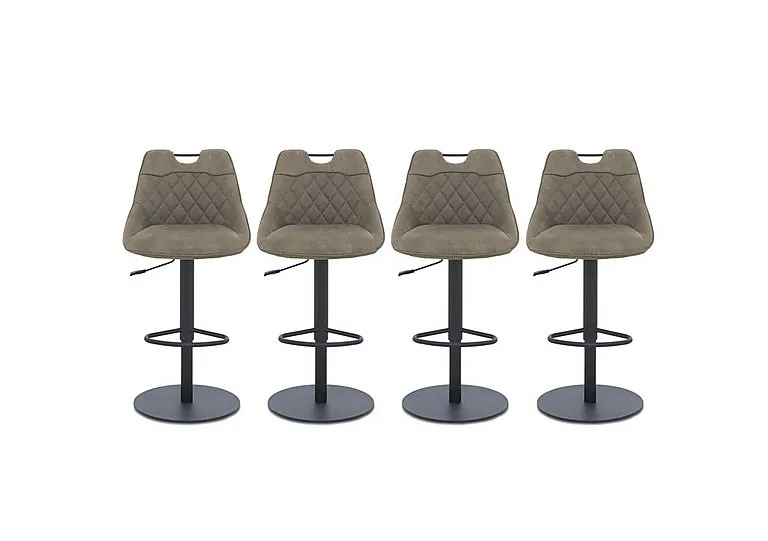 Warrior Set of 4 Swivel Bar Stools - Taupe