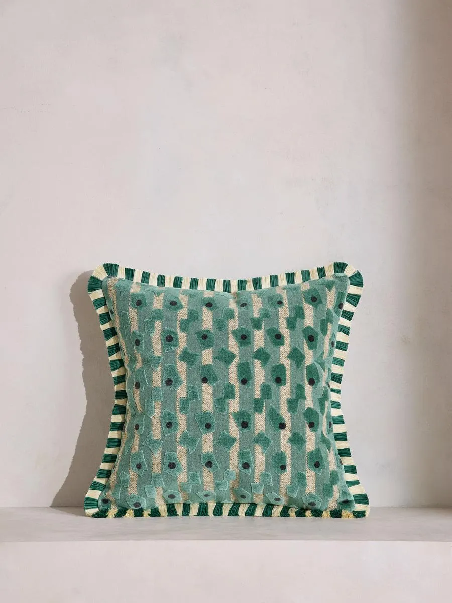 Jeremiah Square Cushion, Aqua