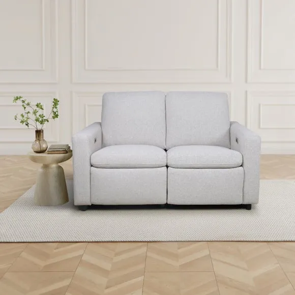Zaria Boxy Basketweave Power Recliner 2 Seater Sofa 2