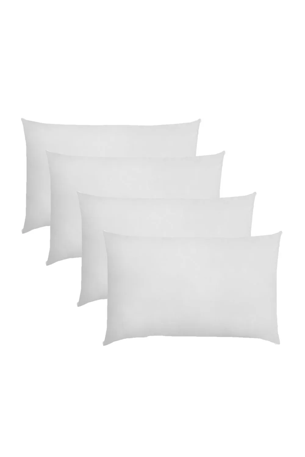 OHS 4 x Soft Polycotton Housewife Pillowcase Set in White