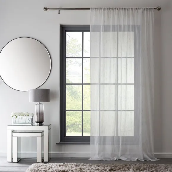 Reluxed Metallic Slot Top Single Voile Panel 2