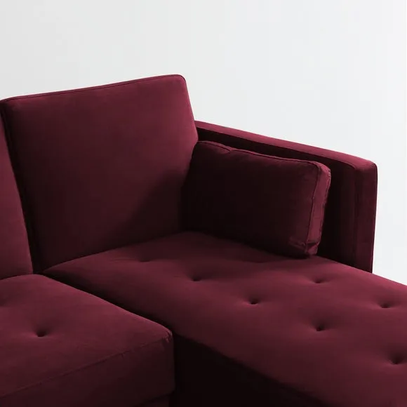 Selassi Velvet 3 Seater Corner Sofa Bed 3