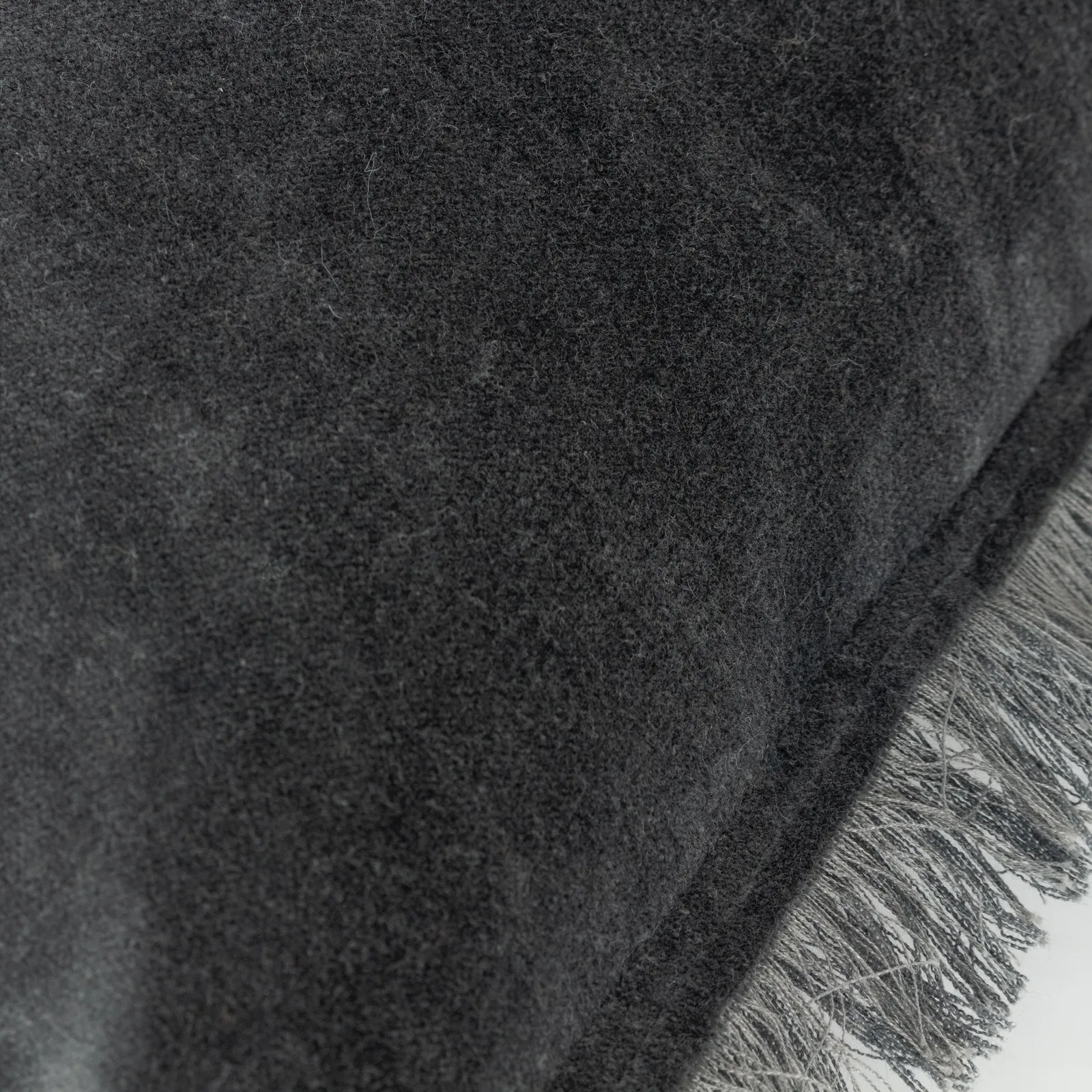 Yard Jaye 100% Cotton Velvet Fringed Cushion in Dark Blue 5