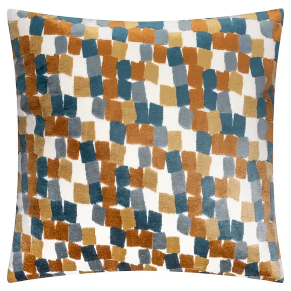 Furn. Metro Blocks Velvet Square Cushion