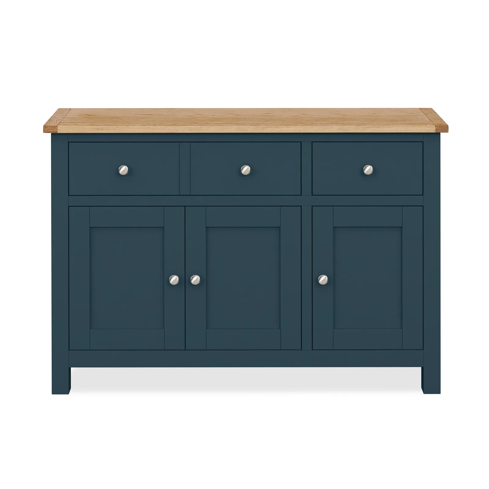 Bromley Blue Large Sideboard Blue and Brown