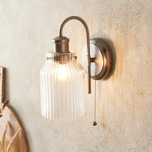 Tobias Ribbed Bathroom Wall Light