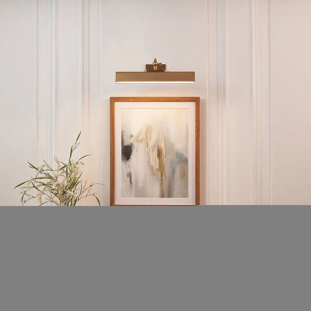 Netlighting Lasos Rechargeable Picture Light Warm Brass Frosted Pc in Gold 2