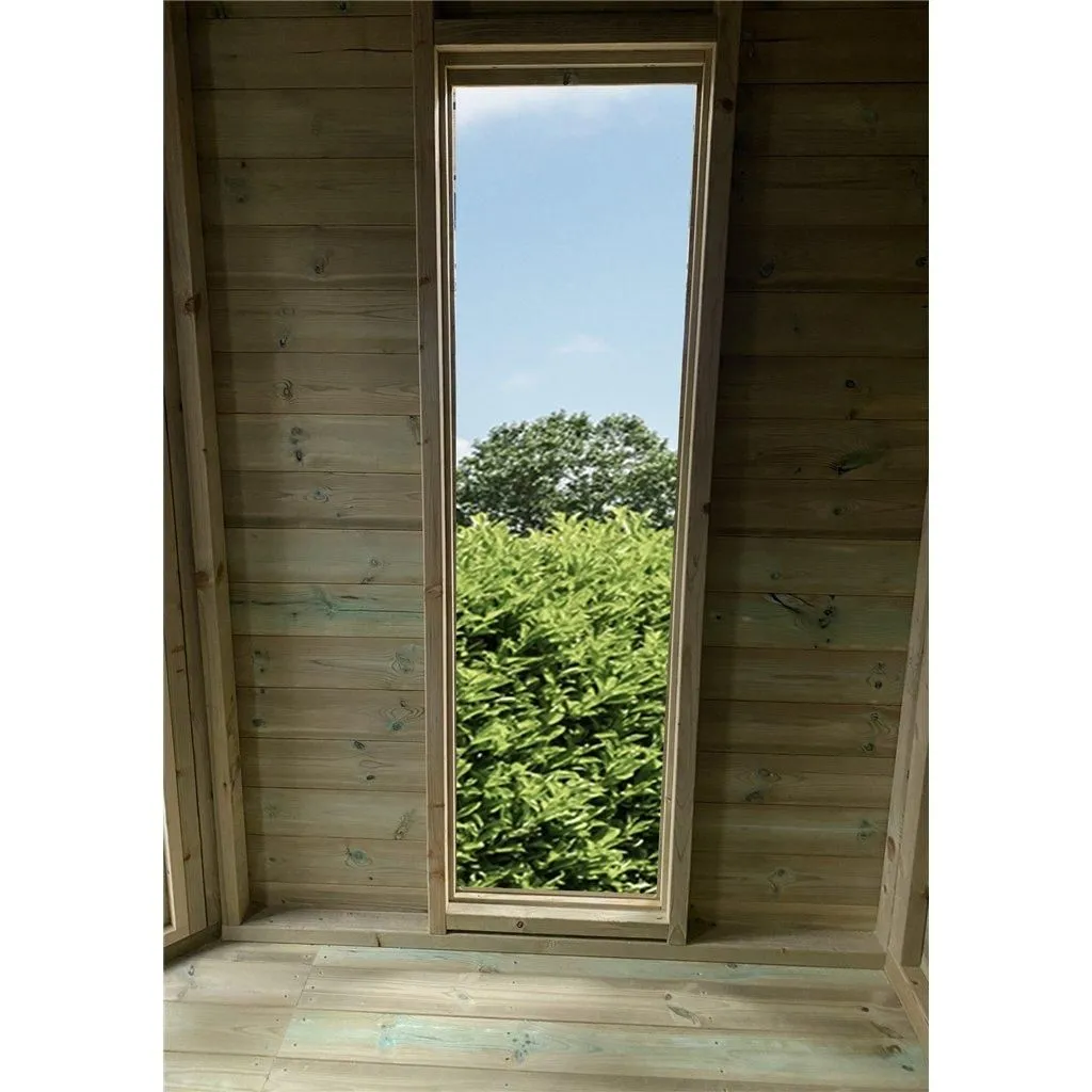 Marlborough 10 x 10 Corner Pressure Treated Pent Summerhouse in Natural 4