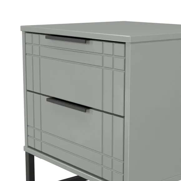 Darlton 2 Drawer Bedside Table 5