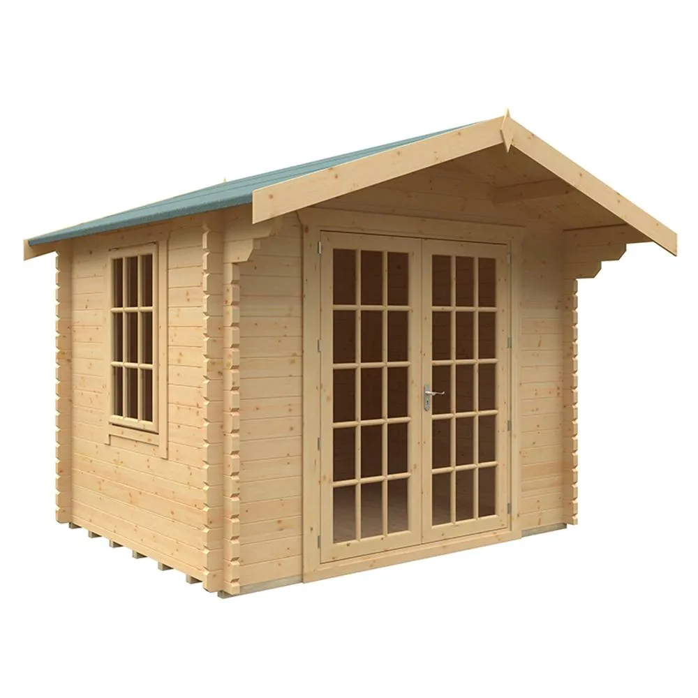 Buttercup Farm 8x10w The Lotherton Plus 44mm Cabin - L235 x W295 x H261.6 cm in Natural