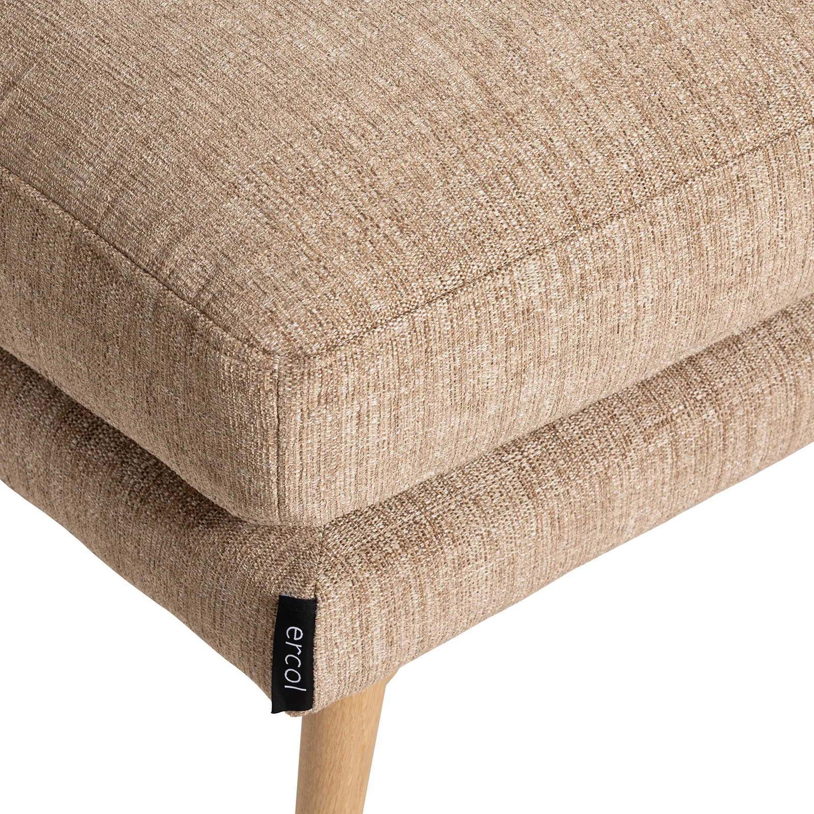 Ercol Forli Large Footstool, Brown Fabric | Barker & Stonehouse 5
