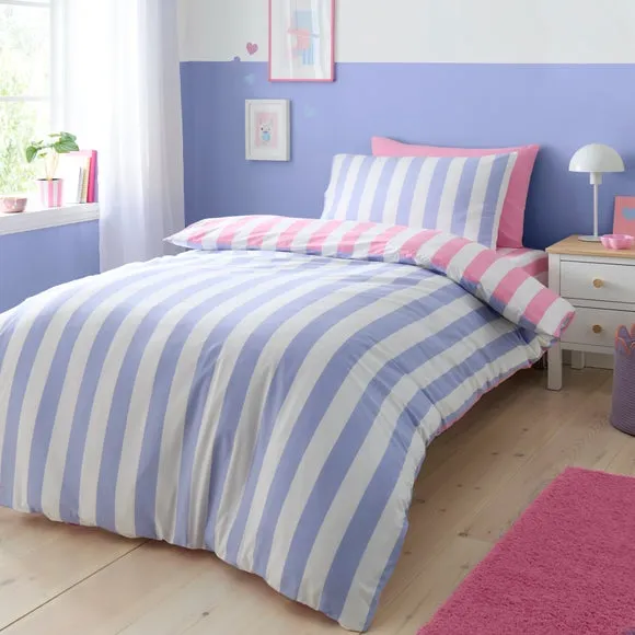 Bold Stripe Cotton Duvet Cover and Pillowcase Set 2