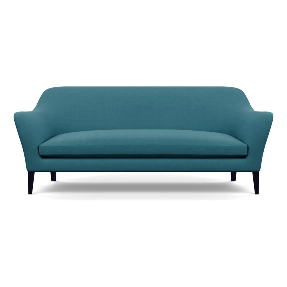 Heal's Wallis 4 Seater Sofa Brushed Cotton Cadet Black Feet
