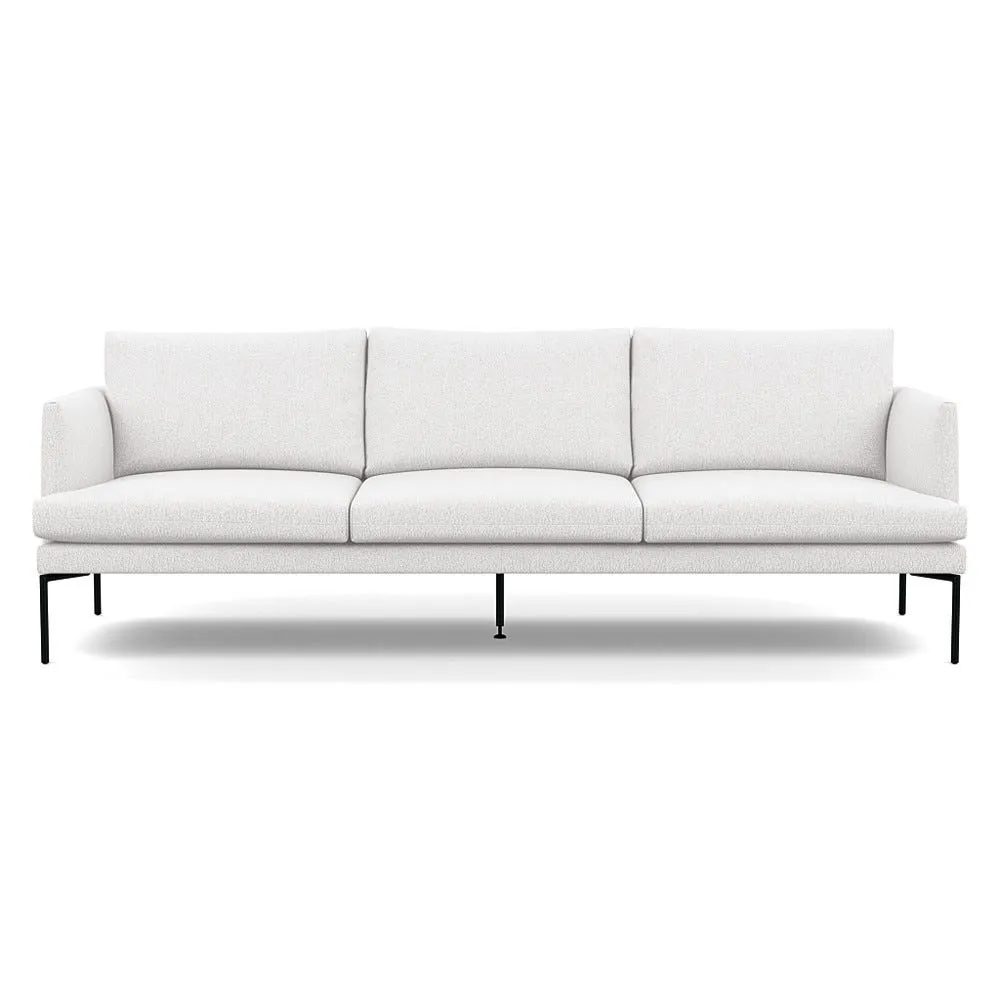 Heal's Matera 4 Seater Sofa Loop Boucle Polar Black Feet 1
