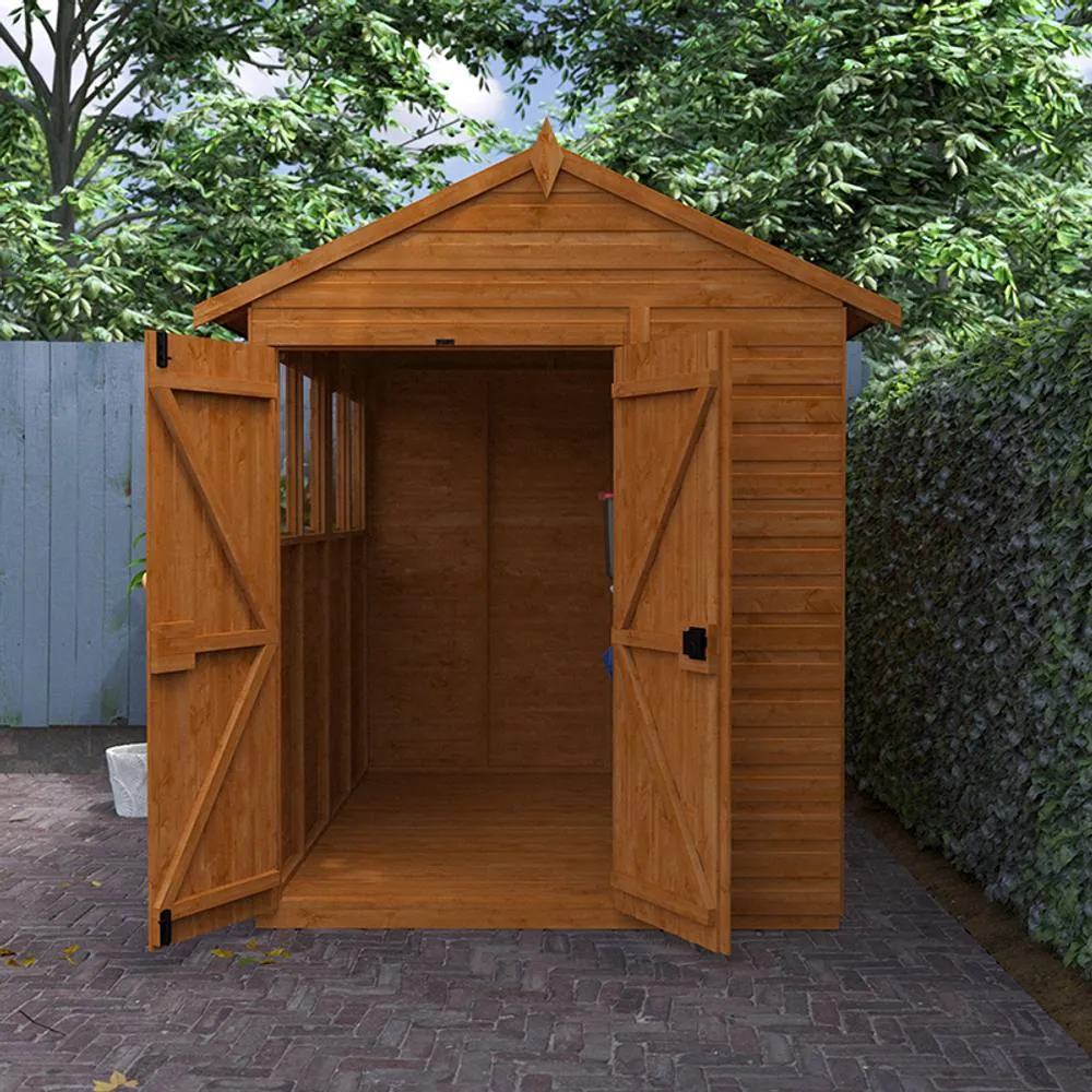 Buttercup Farm 8x6 Flex Apex Double Door 12mm Flex - L238.8 x W175 x H213.5 cm in Burnt Orange 6