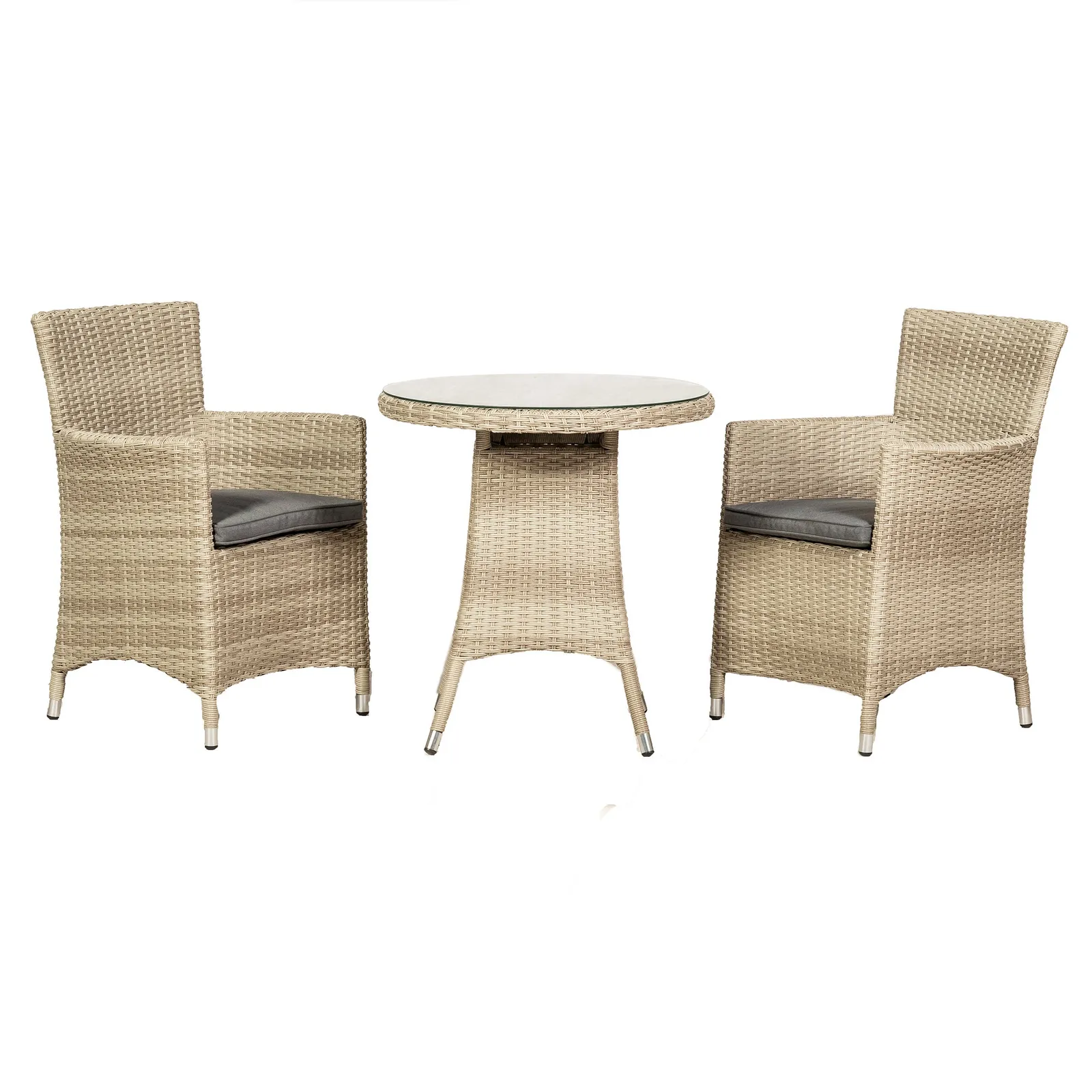 Lisbon 2 Seater Carver Bistro Set Sand