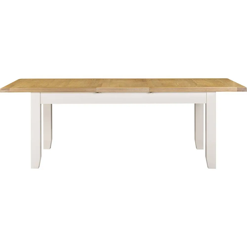 Seconique Windsor Pebble Grey Large Extending Dining Table (Part Assembled) in Ivory 4