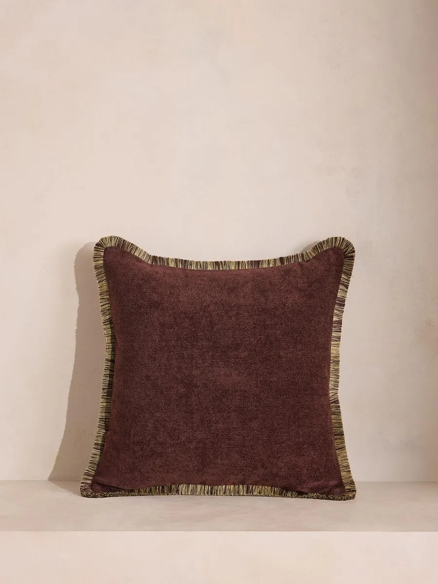 Orlaine Square Cushion, Bordeaux