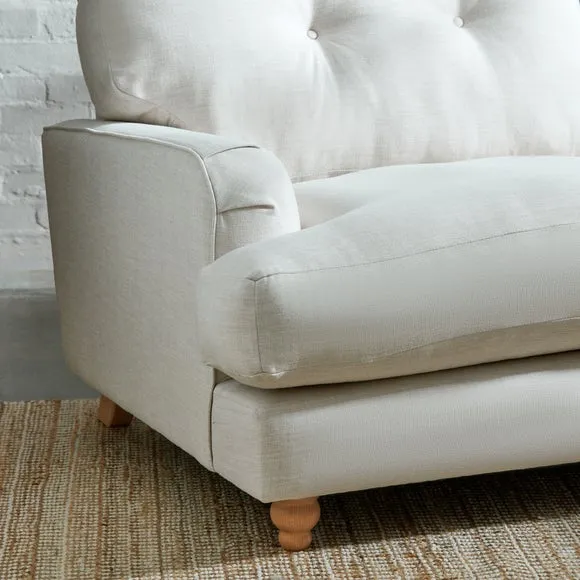 Martha Faux Linen 3 Seater Sofa 6